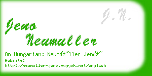 jeno neumuller business card